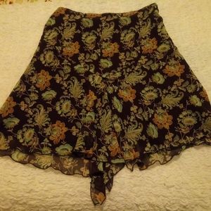 Brown floral skirt